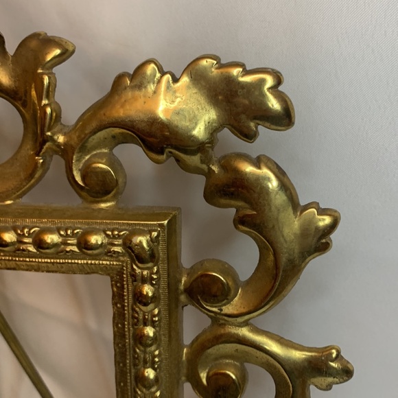 Vintage Rococo style scrolled decorative solid brass  frame - Picture 8 of 15